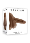 Gender X Silicone Realistic Stand To Pee Funnel - Chocolate