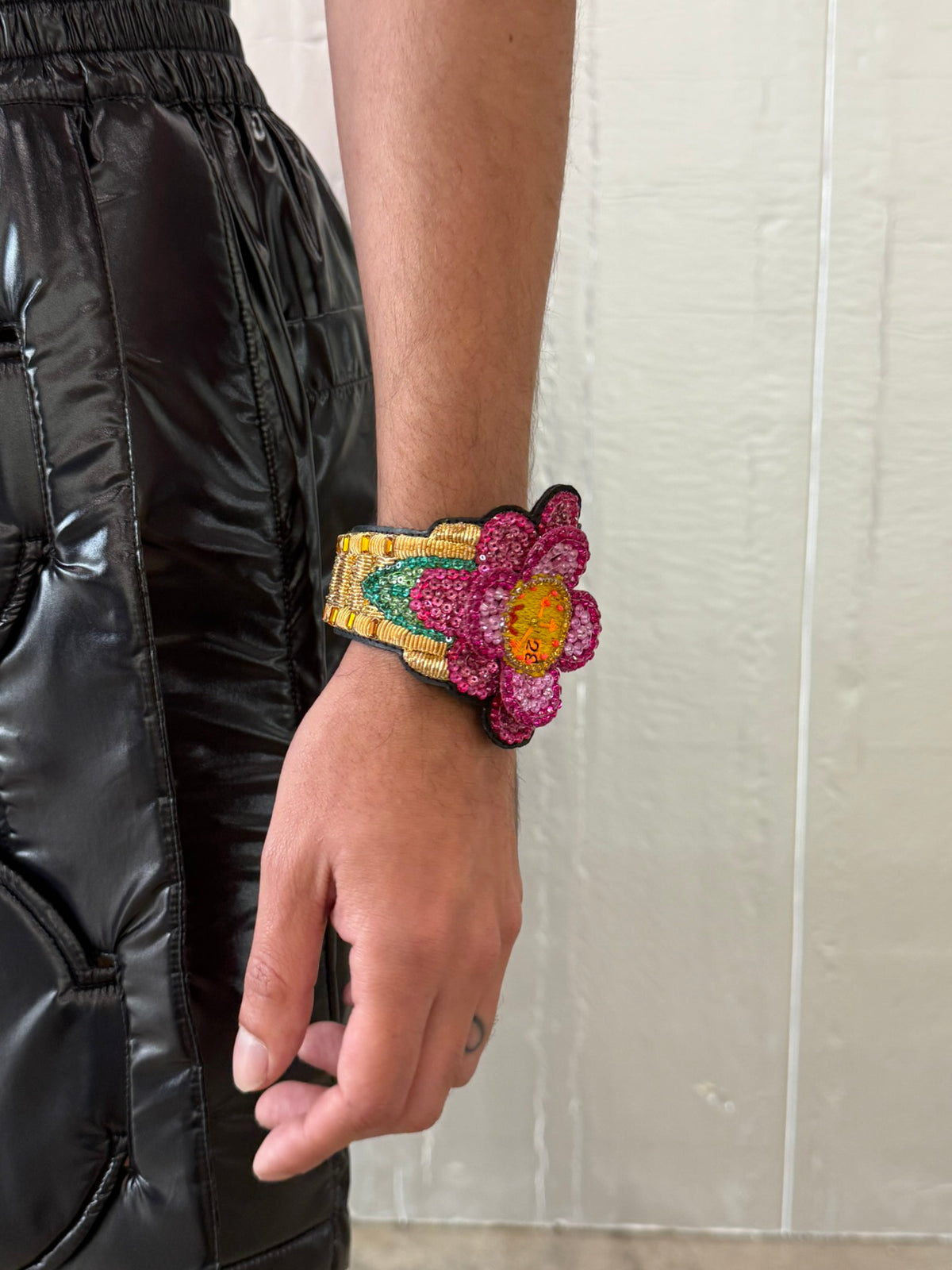 FLOWER POWER WATCH BRACELET by Walter Van Beirendonck