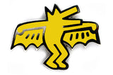 Keith Haring - Bat Dog Pin: Pink