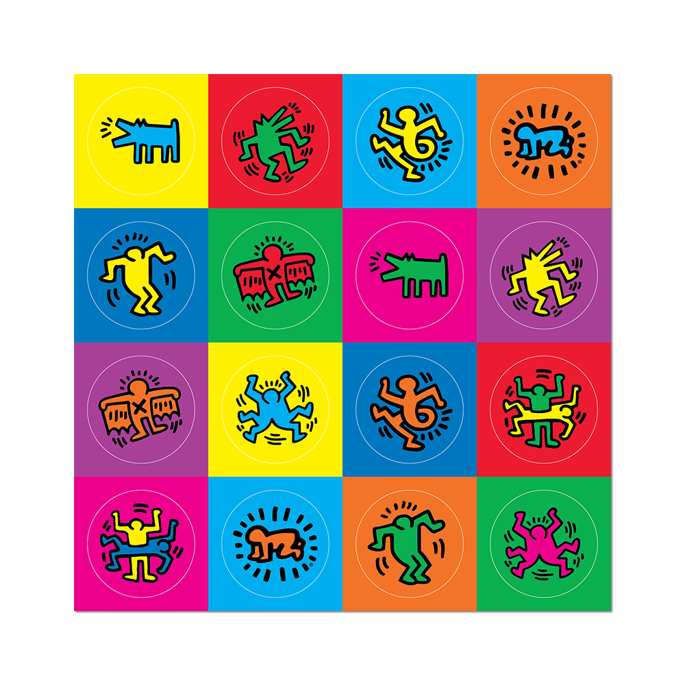 Keith Haring's Icons - Sticker Sheet of 16