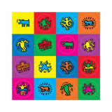 Keith Haring's Icons - Sticker Sheet of 16