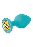 The 9's - Booty Talk Silicone Butt Plug Wrong Way - Blue/Yellow