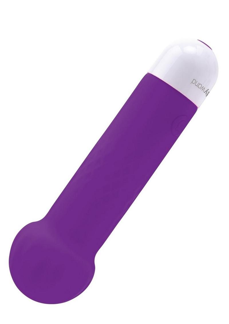 Bodywand Mini Pocket Wand Rechargeable Silicone Massager - Neon Purple