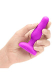 B-Vibe Novice Plug Rechargeable Silicone Anal Plug with Remote Control - Fuchsia