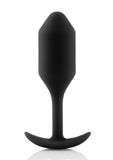 B-Vibe Snug Plug 2 Silicone Weighted Anal Plug - Black