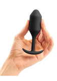 B-Vibe Snug Plug 2 Silicone Weighted Anal Plug - Black