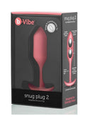 B-Vibe Snug Plug 2 Silicone Weighted Anal Plug - Coral