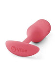B-Vibe Snug Plug 2 Silicone Weighted Anal Plug - Coral