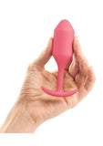 B-Vibe Snug Plug 2 Silicone Weighted Anal Plug - Coral