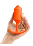 B-Vibe Snug Plug 3 Silicone Weighted Anal Plug - Orange