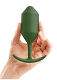 B-Vibe Snug Plug 4 Silicone Weighted Anal Plug - Army Green