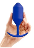 B-Vibe Snug Plug 4 Silicone Weighted Anal Plug - Navy