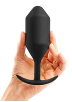 B-Vibe Snug Plug 5 Silicone Weighted Anal Plug - Black