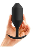 B-Vibe Snug Plug 5 Silicone Weighted Anal Plug - Black