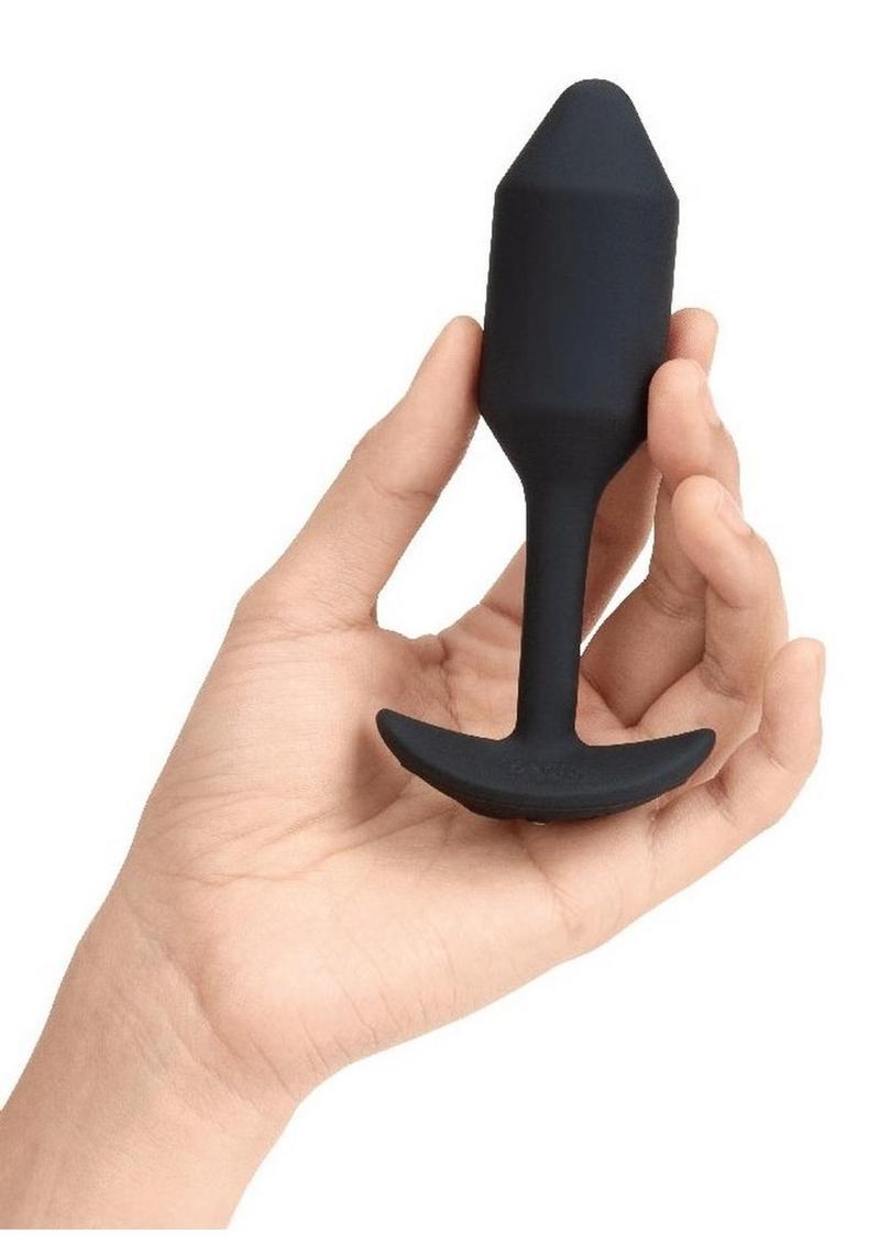 B-Vibe Vibrating Snug Plug 2 Rechargeable Silicone Anal Plug - Black