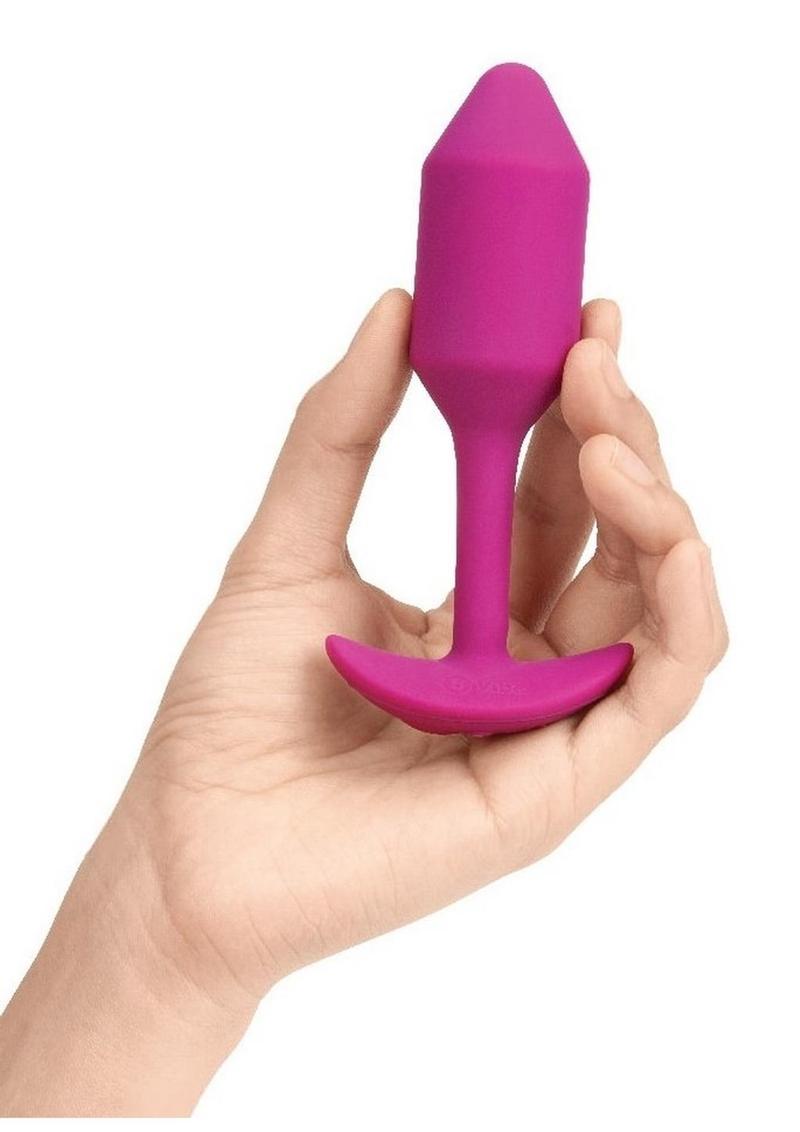 B-Vibe Vibrating Snug Plug 2 Rechargeable Silicone Anal Plug - Rose