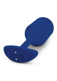 B-Vibe Vibrating Snug Plug 4 Rechargeable Silicone Anal Plug - Navy