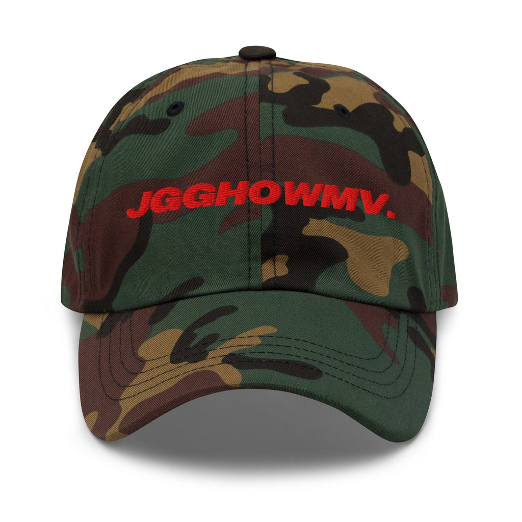 Just Gay Guys Hanging Out Watching Music Videos (Acronym) Dad Hat by YES HOMO - Green Camo