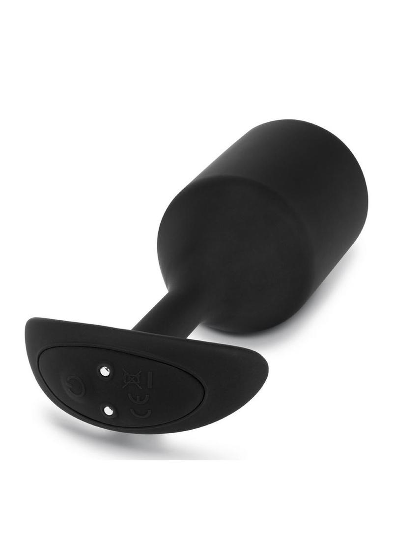 B-Vibe Vibrating Snug Plug Rechargeable Silicone Anal Plug - XXLarge - Black