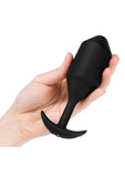 B-Vibe Vibrating Snug Plug Rechargeable Silicone Anal Plug - XXLarge - Black
