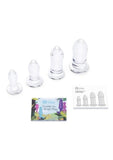 B-Vibes Anal Dilators Glass Plug Set (4 per Set) - Clear