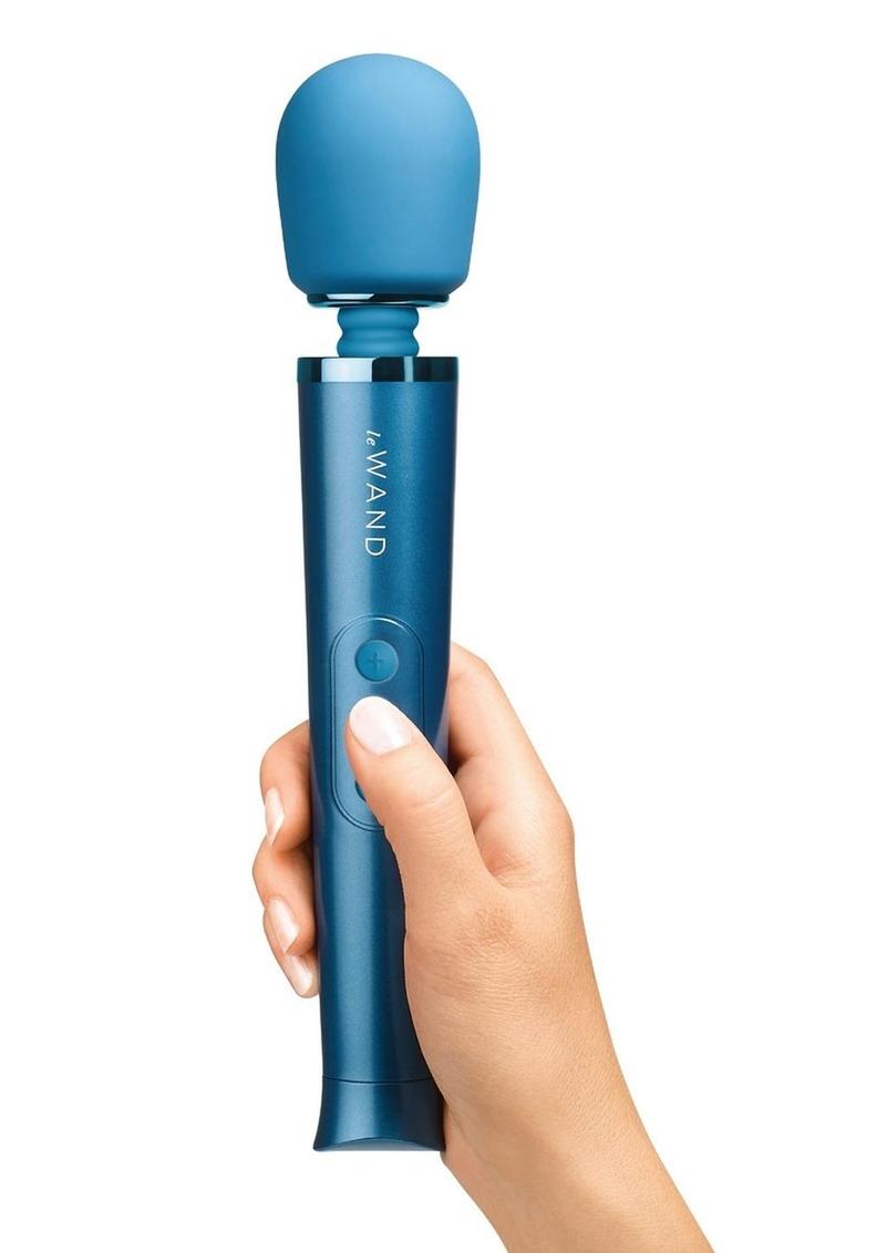 Le Wand Petite Rechargeable Silicone Vibrating Massager - Blue