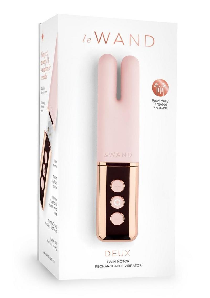 Le Wand Deux Silicone Rechargeable Clitoral Vibrator - Rose Gold