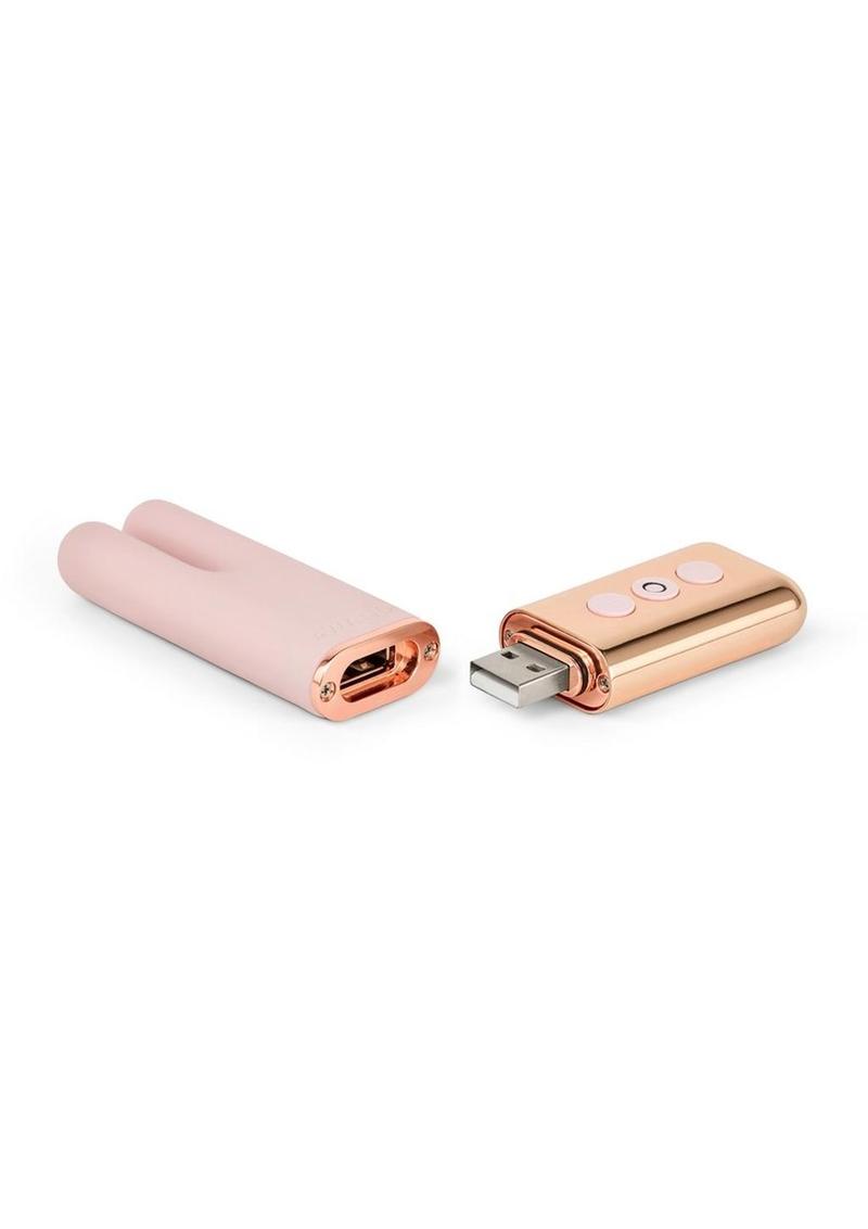 Le Wand Deux Silicone Rechargeable Clitoral Vibrator - Rose Gold