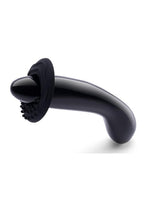 Le Wand Crystal G-Wand Dildo with Silicone Ring - Black Obsidian
