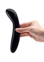 Le Wand Crystal G-Wand Dildo with Silicone Ring - Black Obsidian