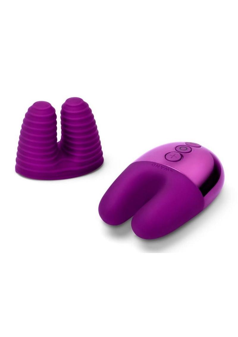 Le Wand Double Vibe Rechargeable Silicone Vibrator - Cherry