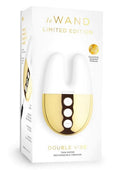 Le Wand Double Vibe Rechargeable Silicone Vibrator - White/Gold