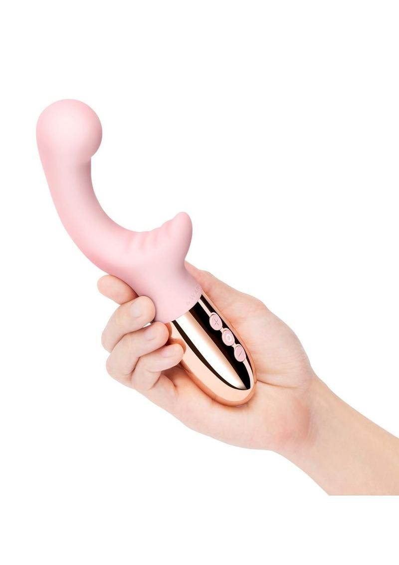 Le Wand XO Rechargeable Silicone Dual Stimulating Vibrator - Rose Gold