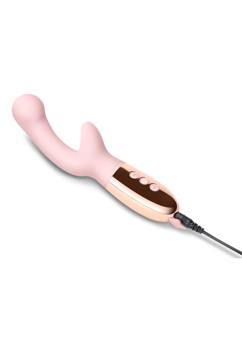 Le Wand XO Rechargeable Silicone Dual Stimulating Vibrator - Rose Gold