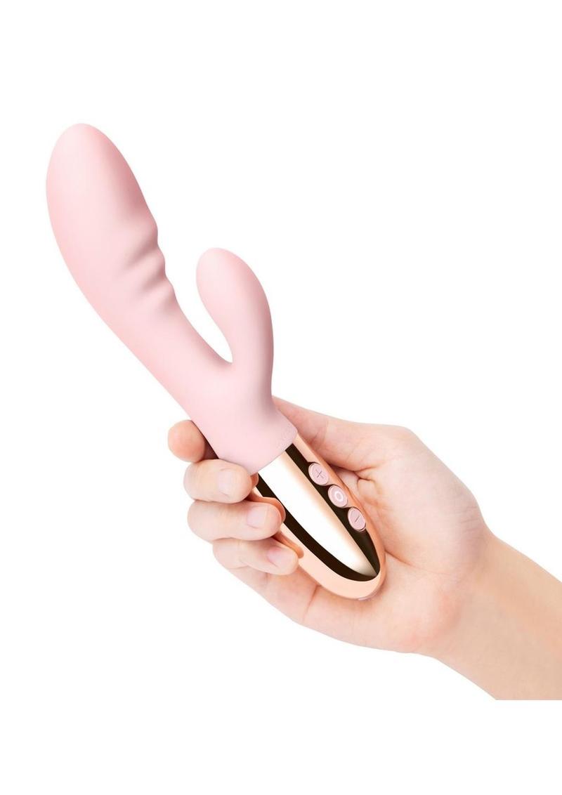 Le Wand Blend Rechargeable Silicone Rabbit Vibrator - Rose Gold