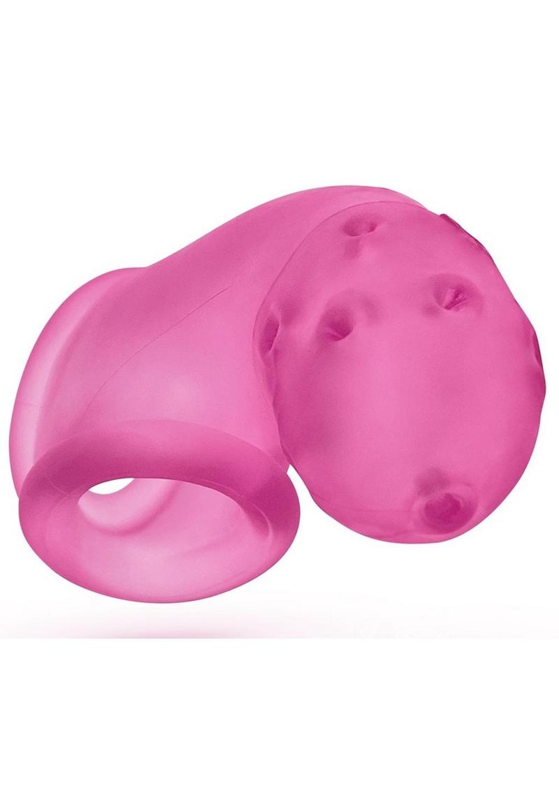 Oxballs Airlock Air-Lite Vented Silicone Chastity - Pink Ice