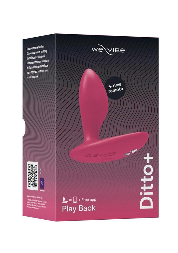 We-Vibe Ditto+ Vibrating Butt Plug - Cosmic Pink