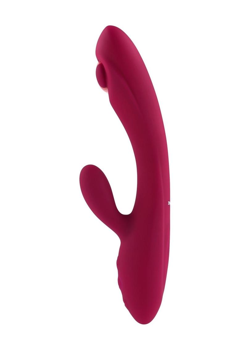 Jammin' G Rechargeable Silicone Rabbit Vibrator - Red