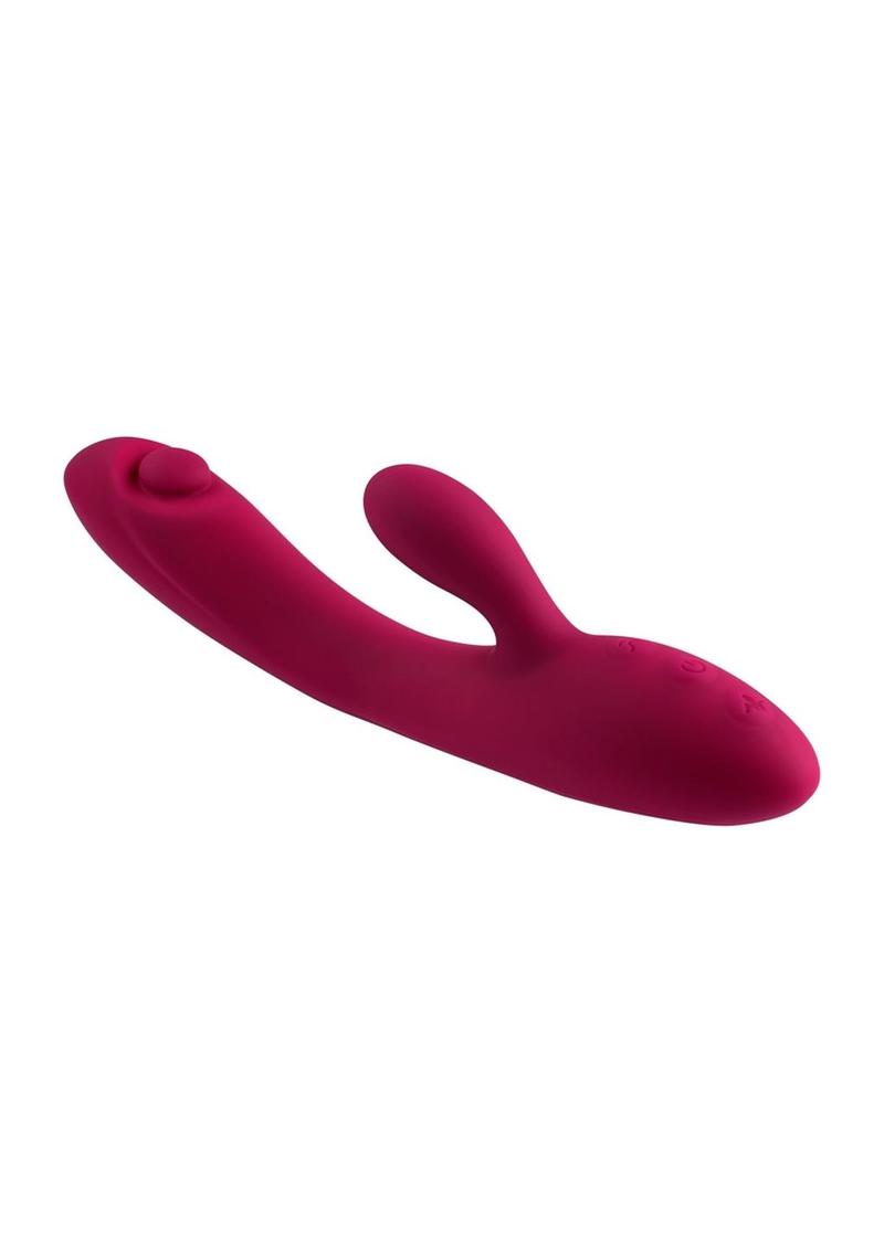 Jammin' G Rechargeable Silicone Rabbit Vibrator - Red