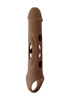 Zero Tolerance Big Boy Extender Rechargeable Silicone Penis Extension with Remote Control - Chocolate