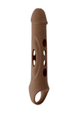 Zero Tolerance Big Boy Extender Rechargeable Silicone Penis Extension with Remote Control - Chocolate