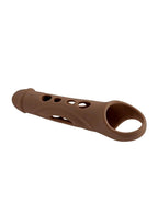 Zero Tolerance Big Boy Extender Rechargeable Silicone Penis Extension with Remote Control - Chocolate
