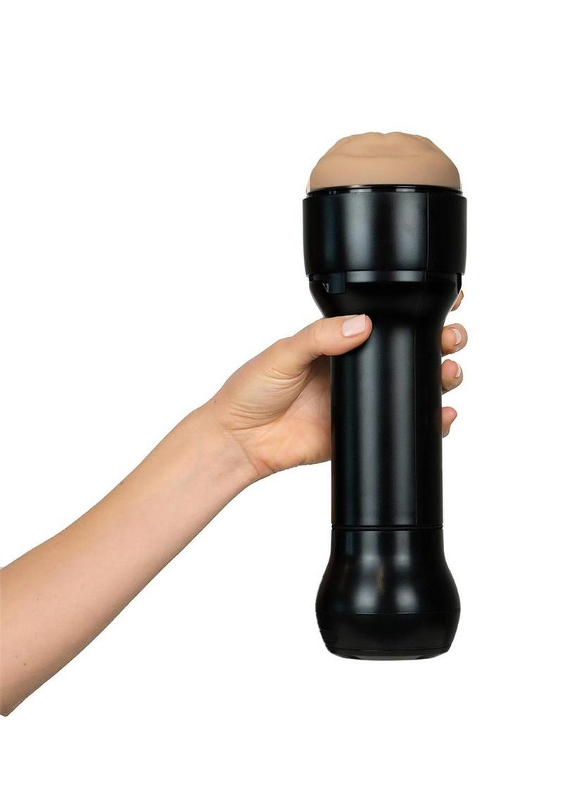 Kiiroo Powerblow & Feel Victoria June Stroker Kit - Mouth - Black/Vanilla