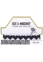 Sex & Mischief Heart Day Collar - Black