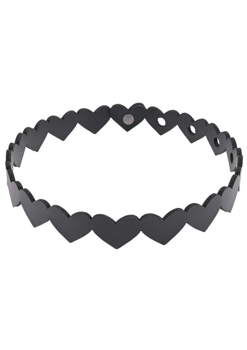 Sex & Mischief Heart Day Collar - Black