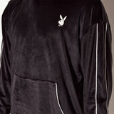 PLAYBOY Men's Velour Hoodie