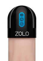 Zolo Gawk Gawk Rechargeable Silicone Vibrating Deep Throat Blowbot Masturbator - Vanilla/Black