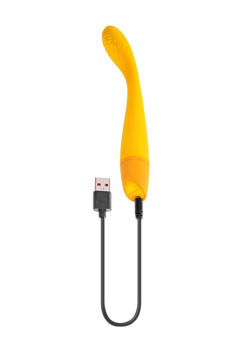 Selopa Lemon Squeeze Rechargeable Silicone G-Spot Vibrator - Yellow