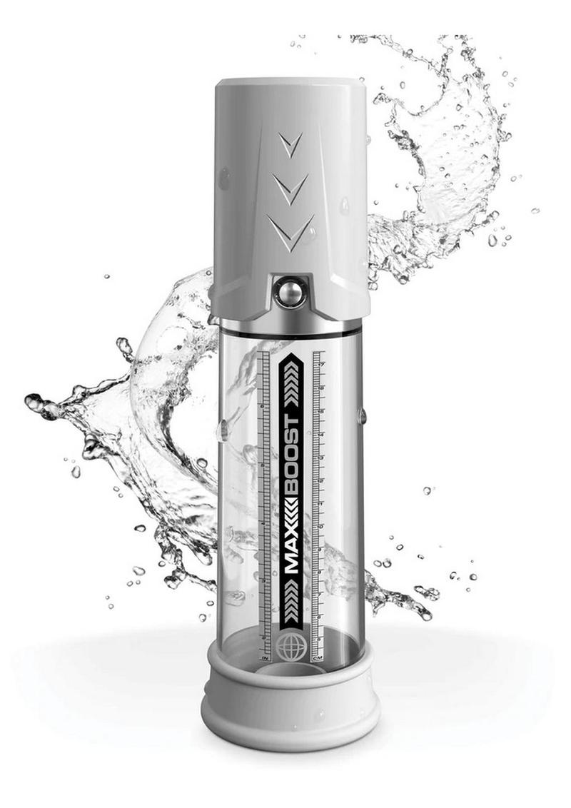 Pump Worx Max Boost Penis Pump - White/Clear