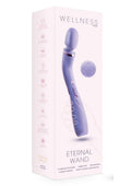 Wellness Eternal Wand Rechargeable Silicone Vibrating Wand with Remote Control - Lavender